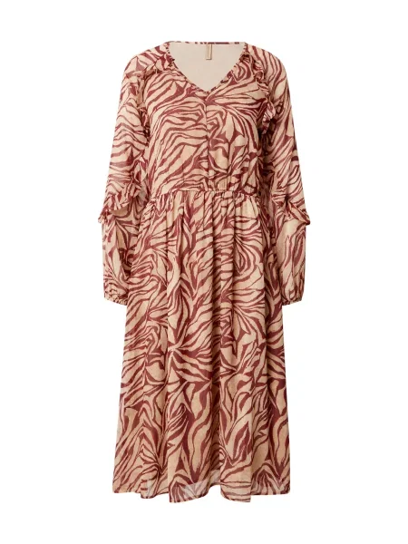 Soyaconcept Rochie VALBORG 2 / roșu ruginiu bej