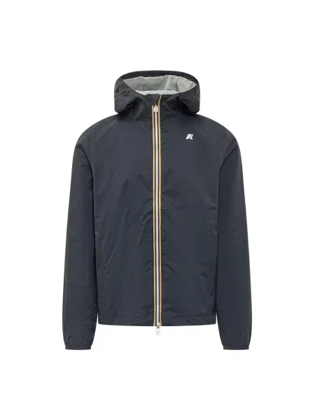 Kurtka K-way z dżerseju niebieska