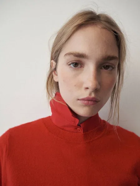 Sweter z kaszmiru z okrągłym dekoltem Kobieta XS MANGO czerwony