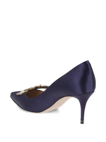 Bateliai Manolo Blahnik satino mėlyna
