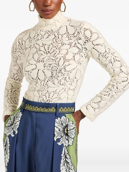 Heláncă La Doublej cu model floral din dantelă