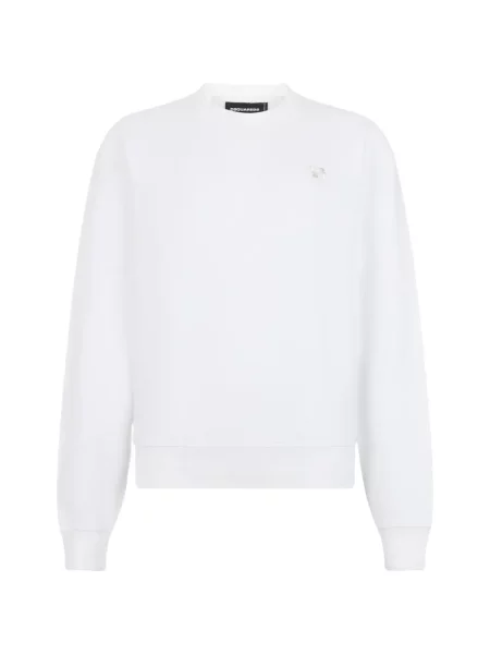 Hanorac crewneck Dsquared2 alb
