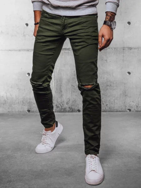 Spodnie jeansowe Dstreet zielone
