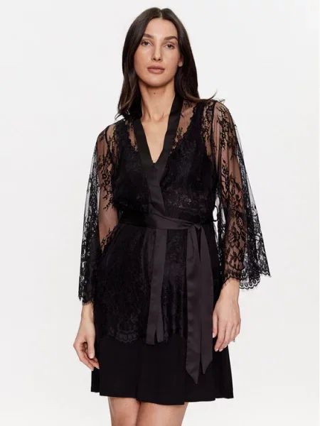 Hunkemöller Kopalni plašč Regular Fit črna