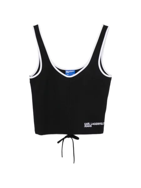 Top Karl Lagerfeld Jeans cu cordon negru