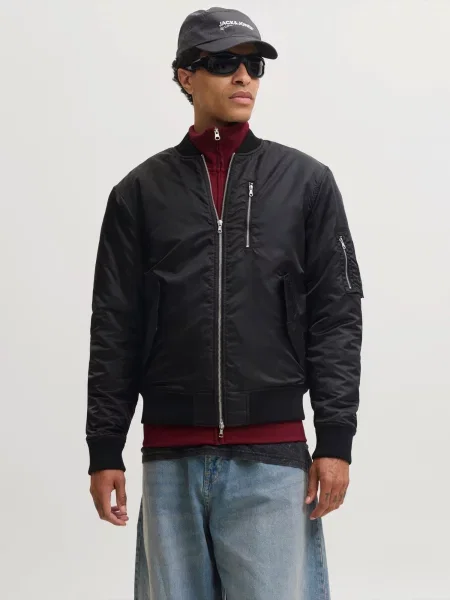 JACK & JONES Geacă de primăvară-toamnă JCOTRACE' negru