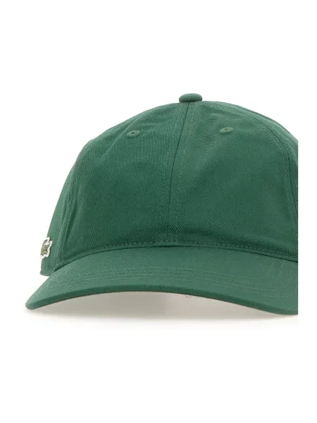 Lacoste czapka z daszkiem gładka zielony