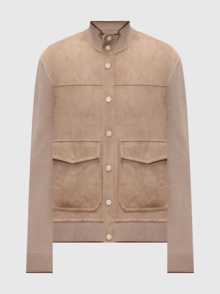 Комбінована куртка Canali коричнева