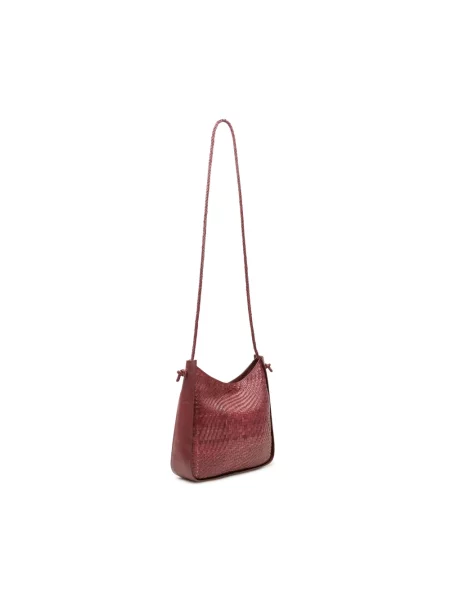 Lniana torebka hobo Dragon Diffusion czerwona