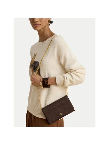 Kézitáska Lauren Ralph Lauren barna