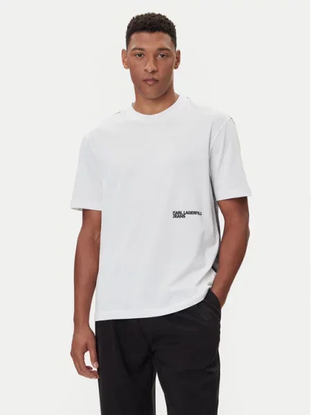 KARL LAGERFELD JEANS Tričko šedá / černá bílá