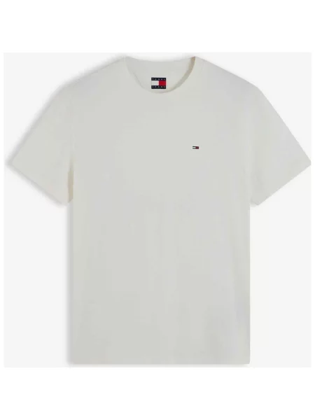 Koszulka z krótkim rękawem Tommy Hilfiger Regular Sflag kremowy S biały