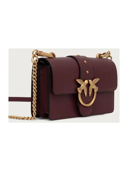 Torebka crossbody Pinko skórzana czerwona