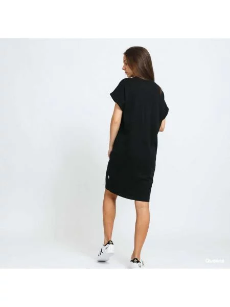 Рокля Urban Classics Ladies Organic Cotton Cut On Sleeve Tee Dress Black S черно