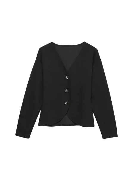 VERO MODA Geacă tricotată VMLISBETH' negru