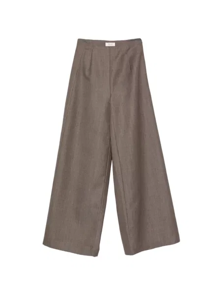 Pantaloni palazzo Ruohan de lână maro
