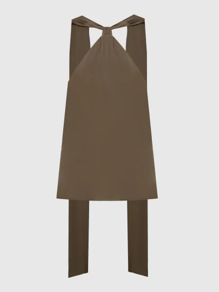 Топ із шовку з відкритою спиною Jacob Lee хакі