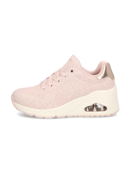 Safari tenisky Skechers na klínovém podpatku růžové