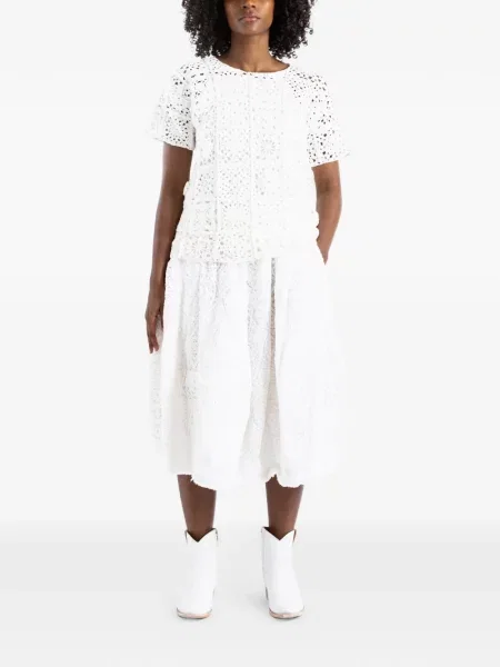 Fustă midi Comme Des Garçons alb