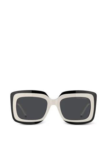 Pravokutne sunčane naočale Marc Jacobs Eyewear s autogramom crna