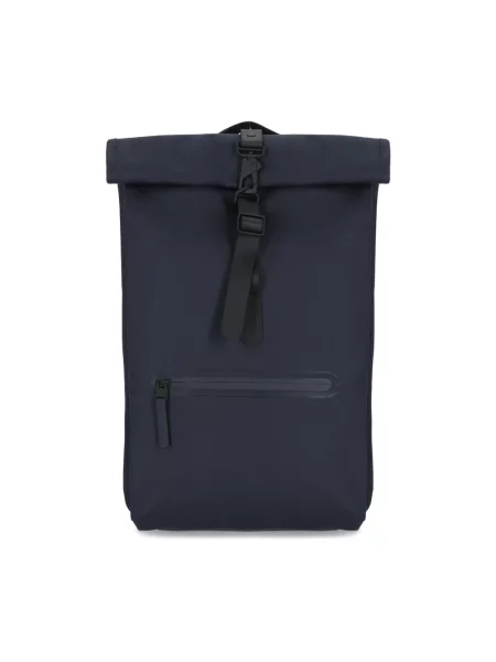 Plecak miejski Rains Rucksack Rolltop 17 l navy niebieski