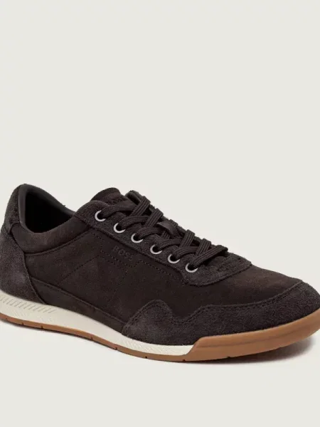 BOSS sneakers din piele întoarsă Nitan negru