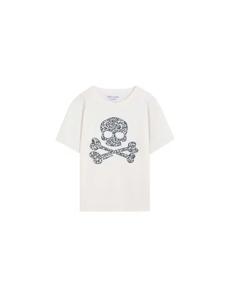 Scalpers Tricou Magic Skull negru / murdar alb