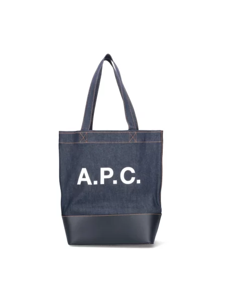 A.P.C. torba tote axel granatowy niebieska