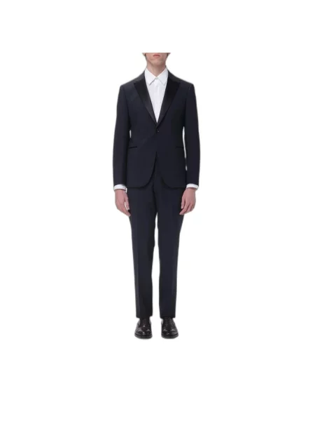 Garnitur Giorgio Armani wełniany niebieski