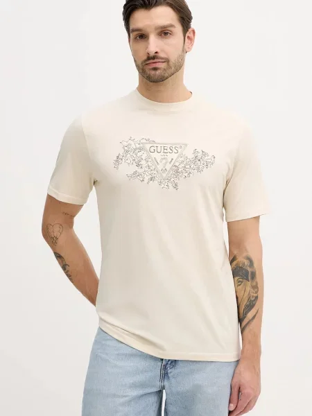 Тениска Guess бежово