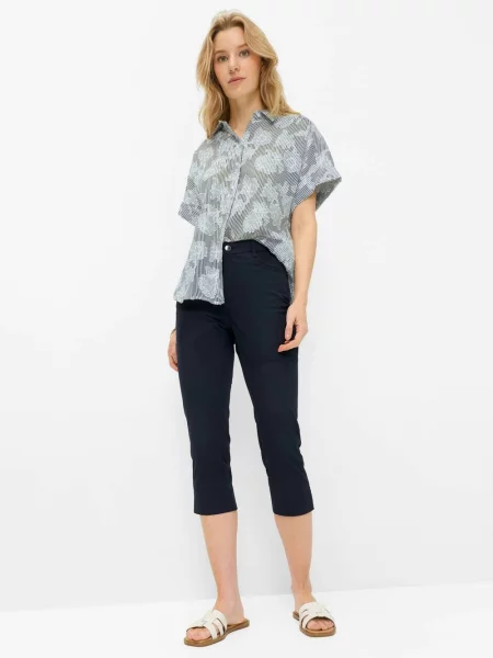 BRAX spodnie capri Mary C Kobiety 36 niebieski