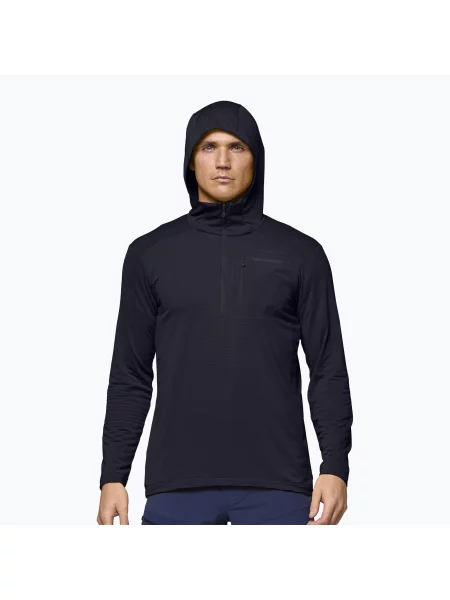 Мъжки суитшърт за трекинг NORRONA Falketind Hood caviar black черно