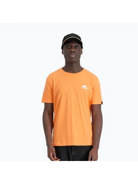 Мъжка тениска Alpha Industries Basic Small Logo tangerine оранжево
