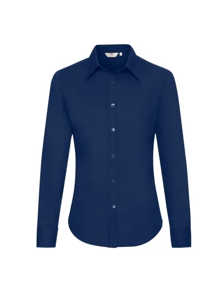 Cămașă Fruit Of The Loom clasică din țesătură twill albastru