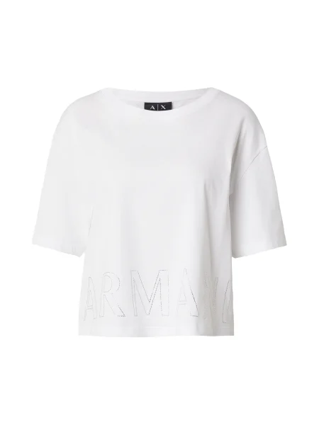 ARMANI EXCHANGE Póló ezüst fehér