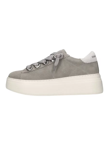 Sneakersy Emanuélle Vee skórzane szare