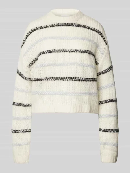 Sweter z dzianiny z Mieszanka wełny z alpaki z Dodatek wełny Model Paulina' Leger By Lena Gercke biały