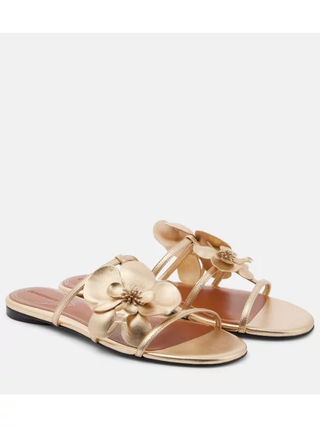 Sandale Zimmermann din piele auriu