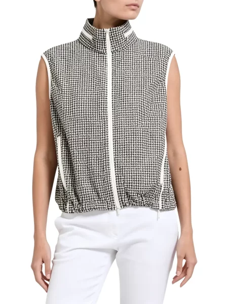 Vestă Brunello Cucinelli cu model pepito negru