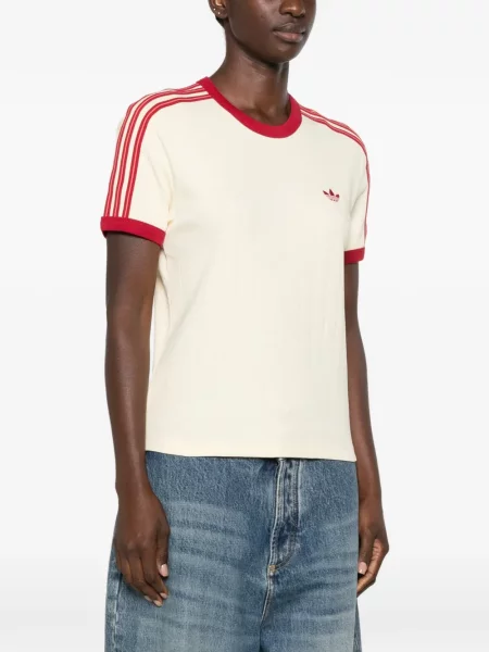 Pulover Adidas cu autograf cu decolteu în V de catifea cord gri