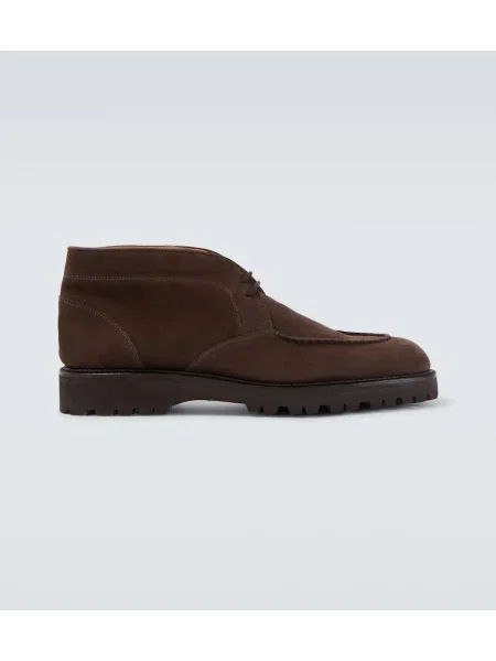 Gležnjarji desert boot John Lobb iz semiša rjava