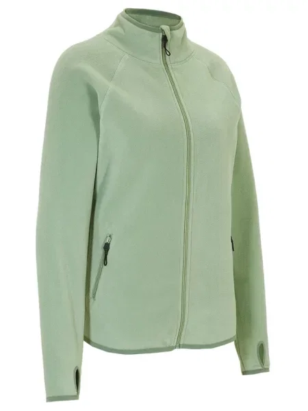 Bluza rozpinana z polaru z z zamkiem zielona