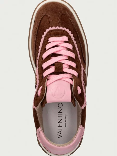 Замшевые кроссовки Valentino розовые