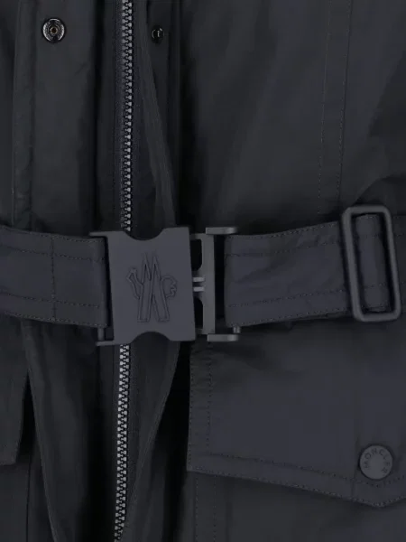 Cu centură geacă de schi Moncler Grenoble negru