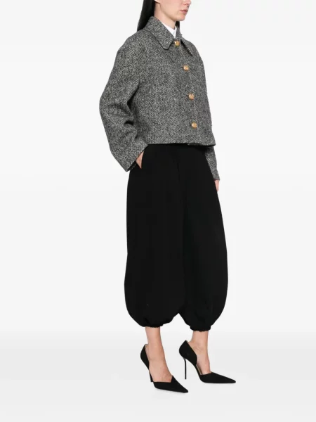 Geacă Valentino Garavani cu model herringbone negru
