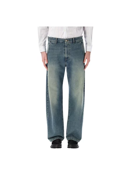 Jeansy straight leg Mfpen niebieskie