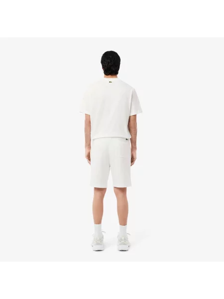 Lacoste Szorty Z Nadrukiem Regular Fit beżowe