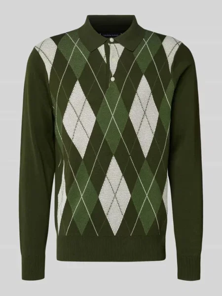 Sweter z dzianiny o kroju regular fit z czystej bawełny Tommy Hilfiger khaki