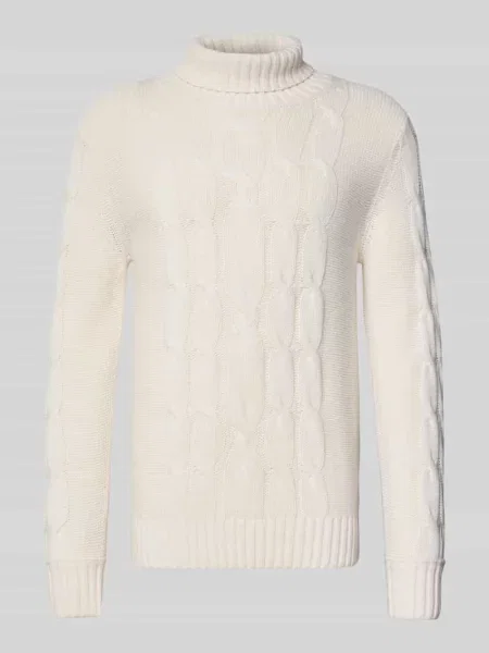 Sweter z dzianiny z mieszanki bawełny i kaszmiru Ftc Cashmere biały