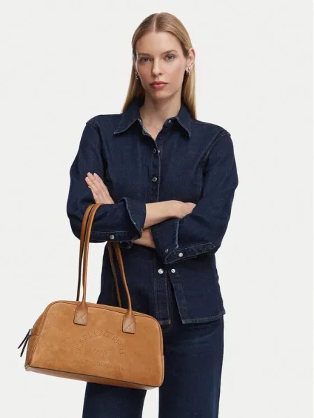 Karl Lagerfeld Torba za čez ramo karamel rjava